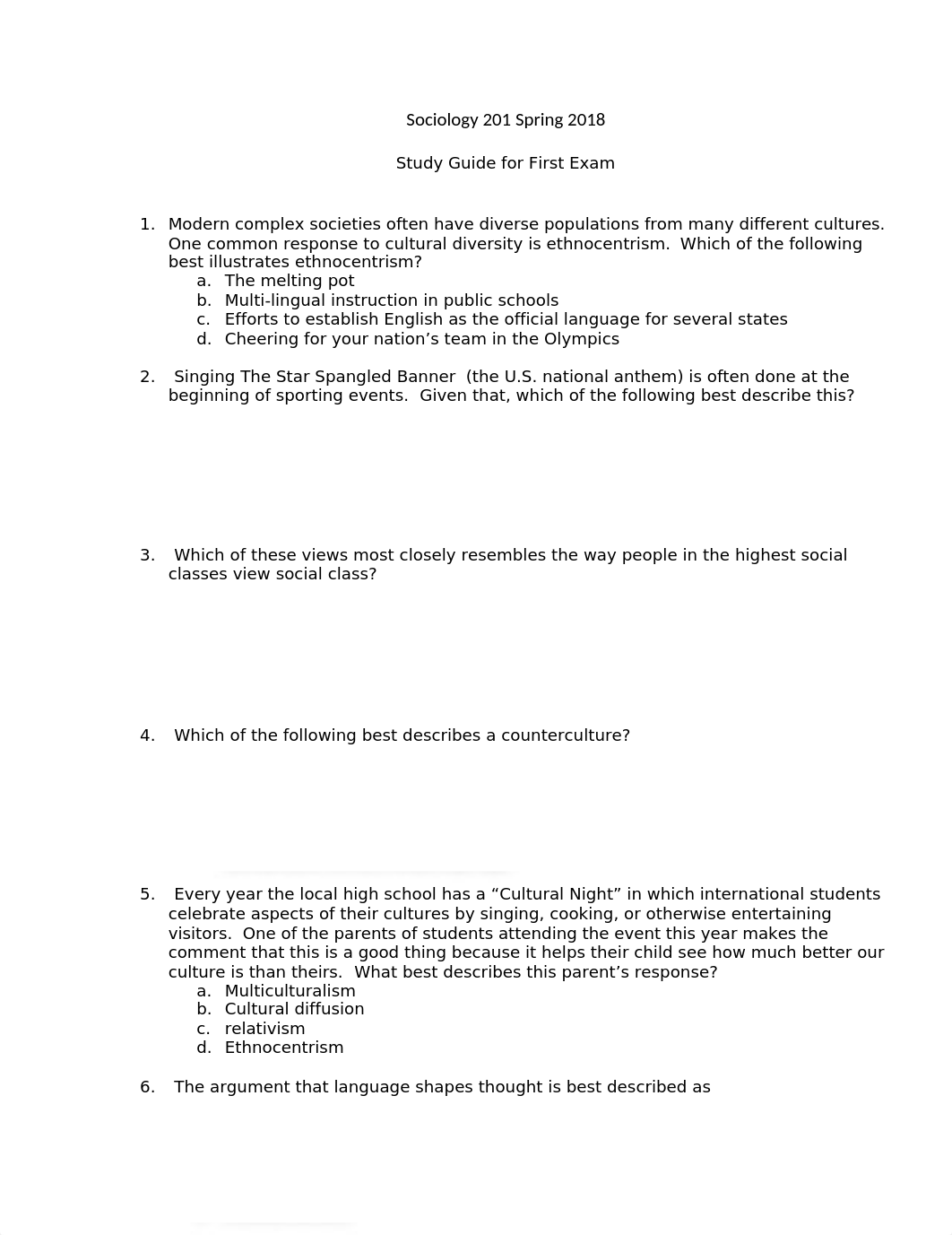 Dr. Bah test One Study Guide Spring 2018.docx_dm7xrc5r3yk_page1