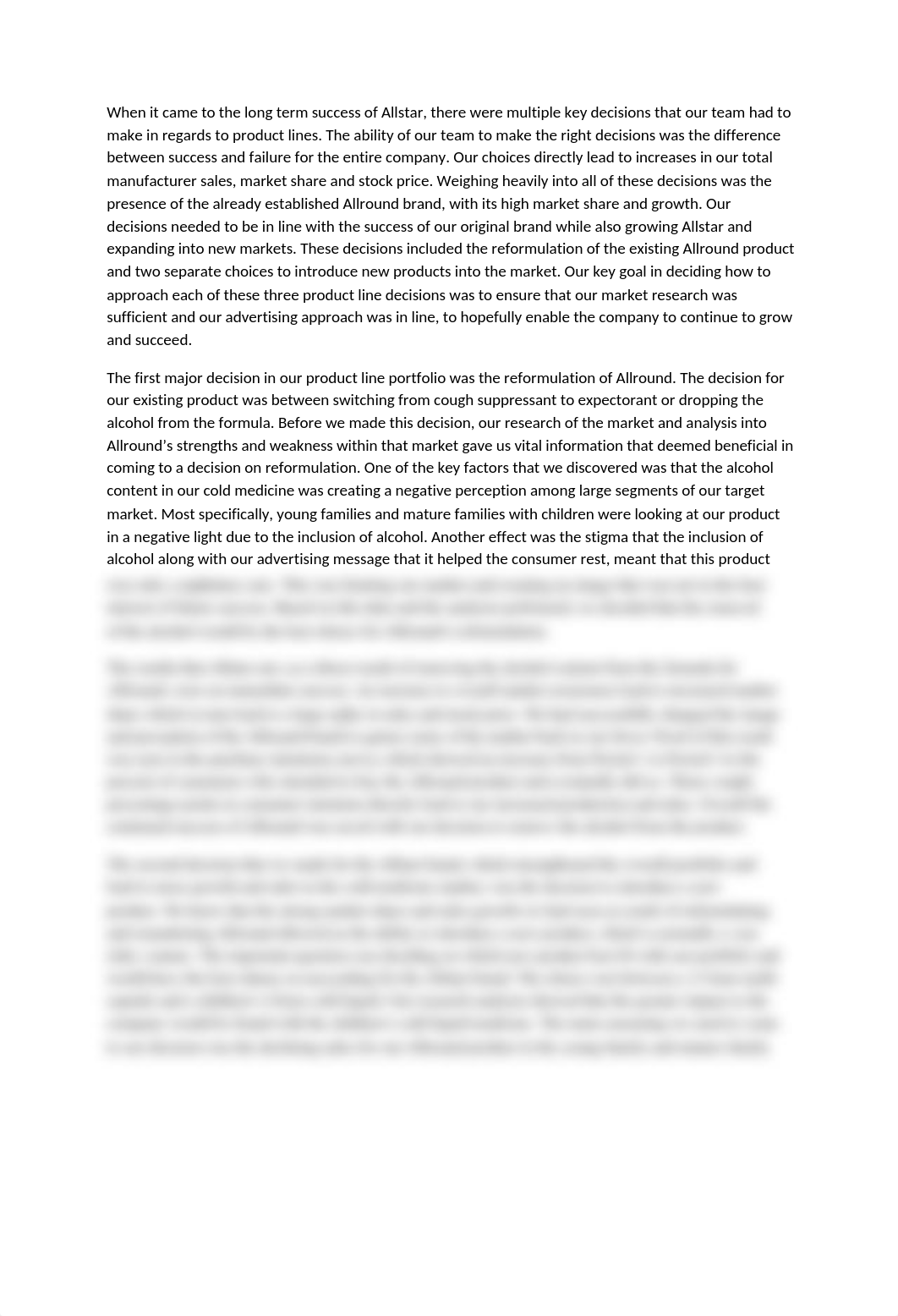 Eric Greenberg - MBA 618 - PharmaSim Product Line Extension.docx_dm82giuej61_page1