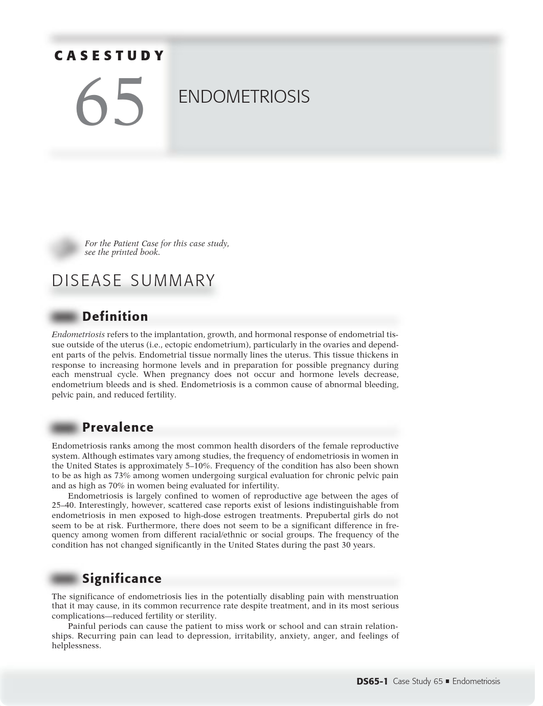 2c.  PATIENT CASE - Endometriosis - Disease Summary.pdf_dm8f1wd1nid_page1