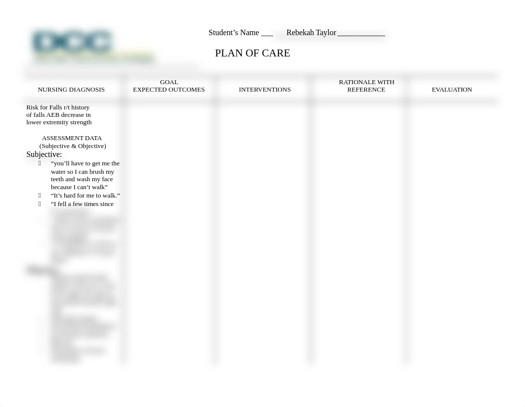 Clinical Day 4 Care Plan Risk for Falls.docx_dm8flyvm7zo_page1