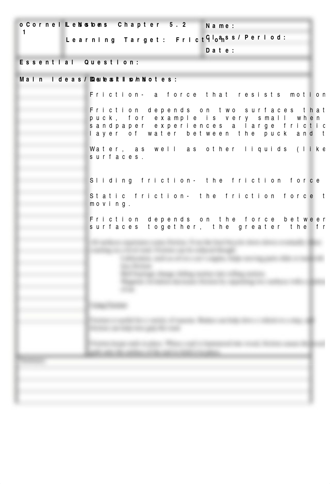 Cornell Notes_5.2 Friction.docx_dm8z6kkspeb_page1