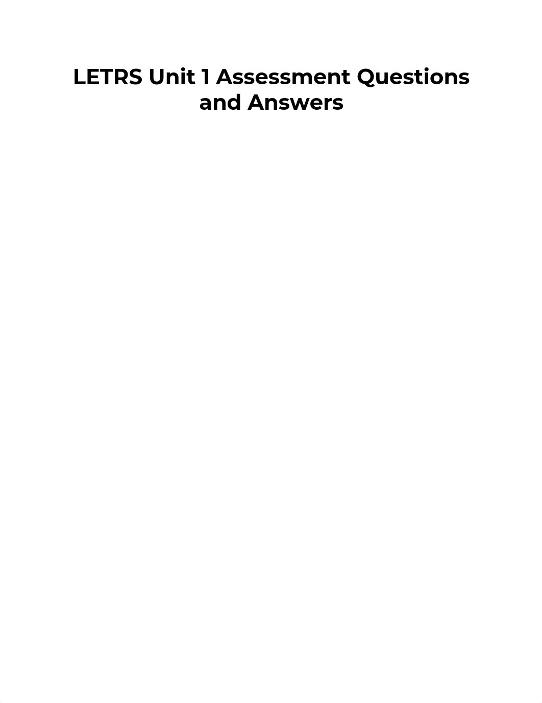 LETRS Unit 1 Assessment Questions and Answers.pdf_dm9ibkys33u_page1