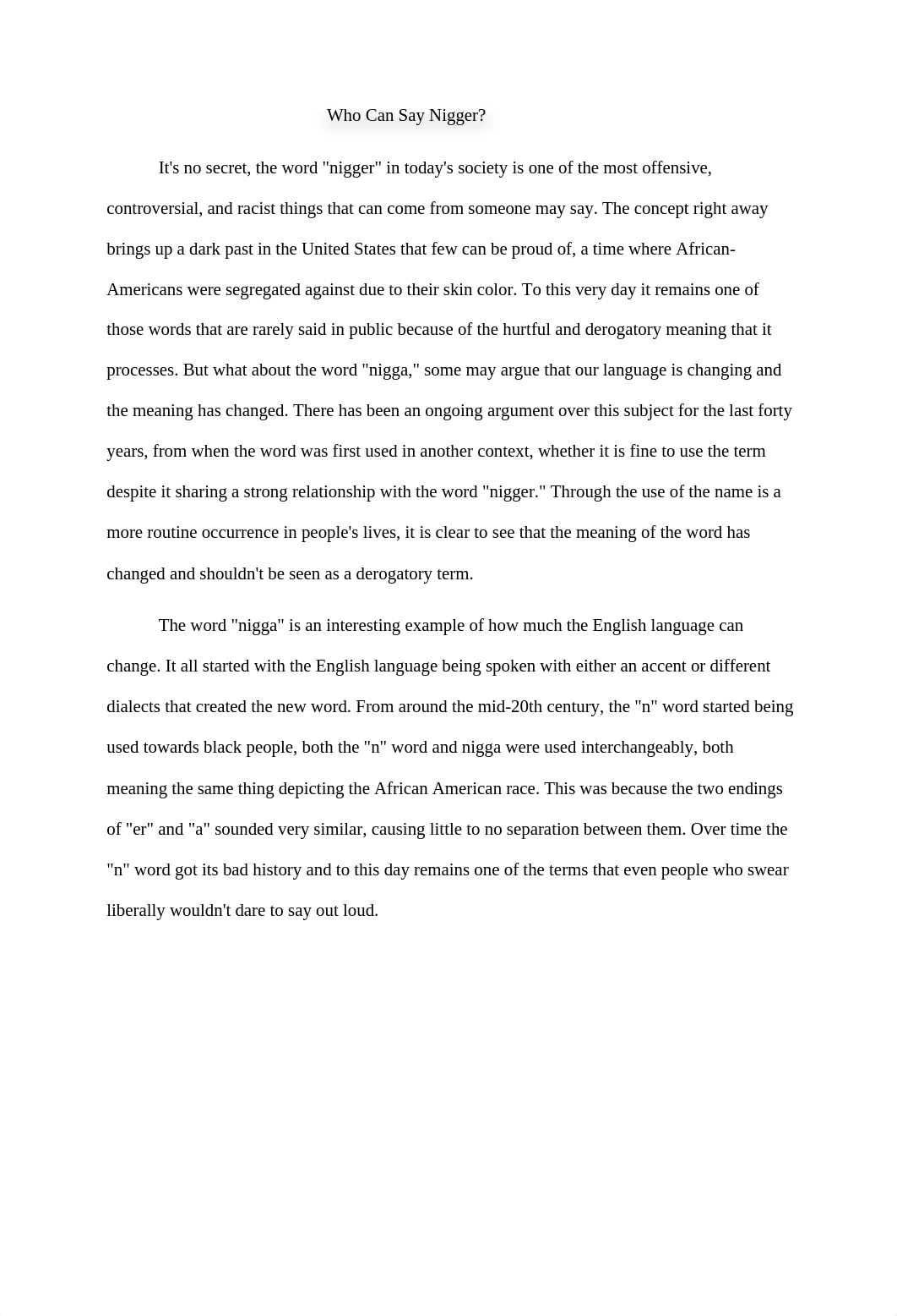 Essay on who can say nigger.docx_dma7z1ig1yw_page1