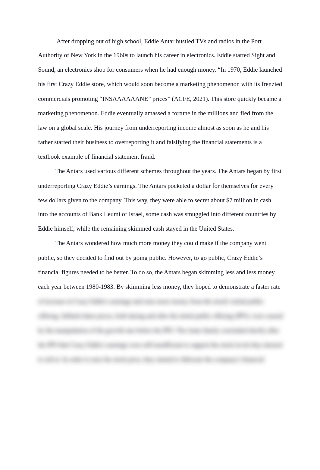 Written Assignment - The Crazy Eddie Fraud.docx_dmaa2aa9s08_page1