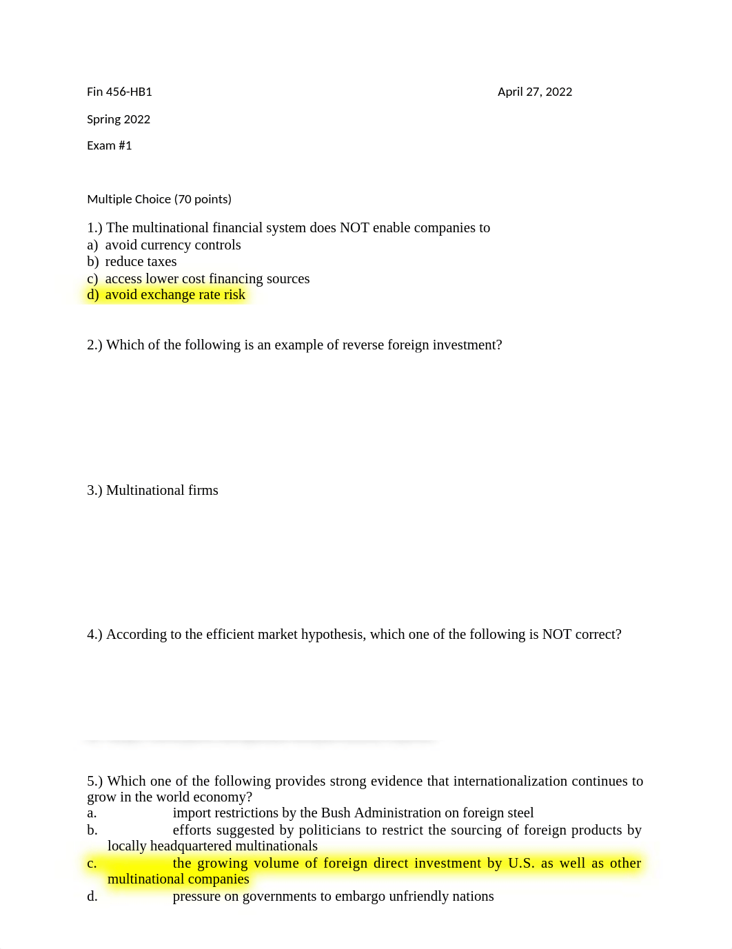 Exam #1 - Fin 456-HB1 Spring 2022_dmbogbg27eb_page1