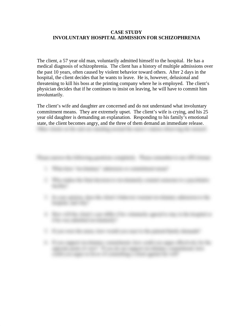 CASE STUDY- Involuntary Admission- Schizophrenia (1).docx_dmbpcwrs6k9_page1