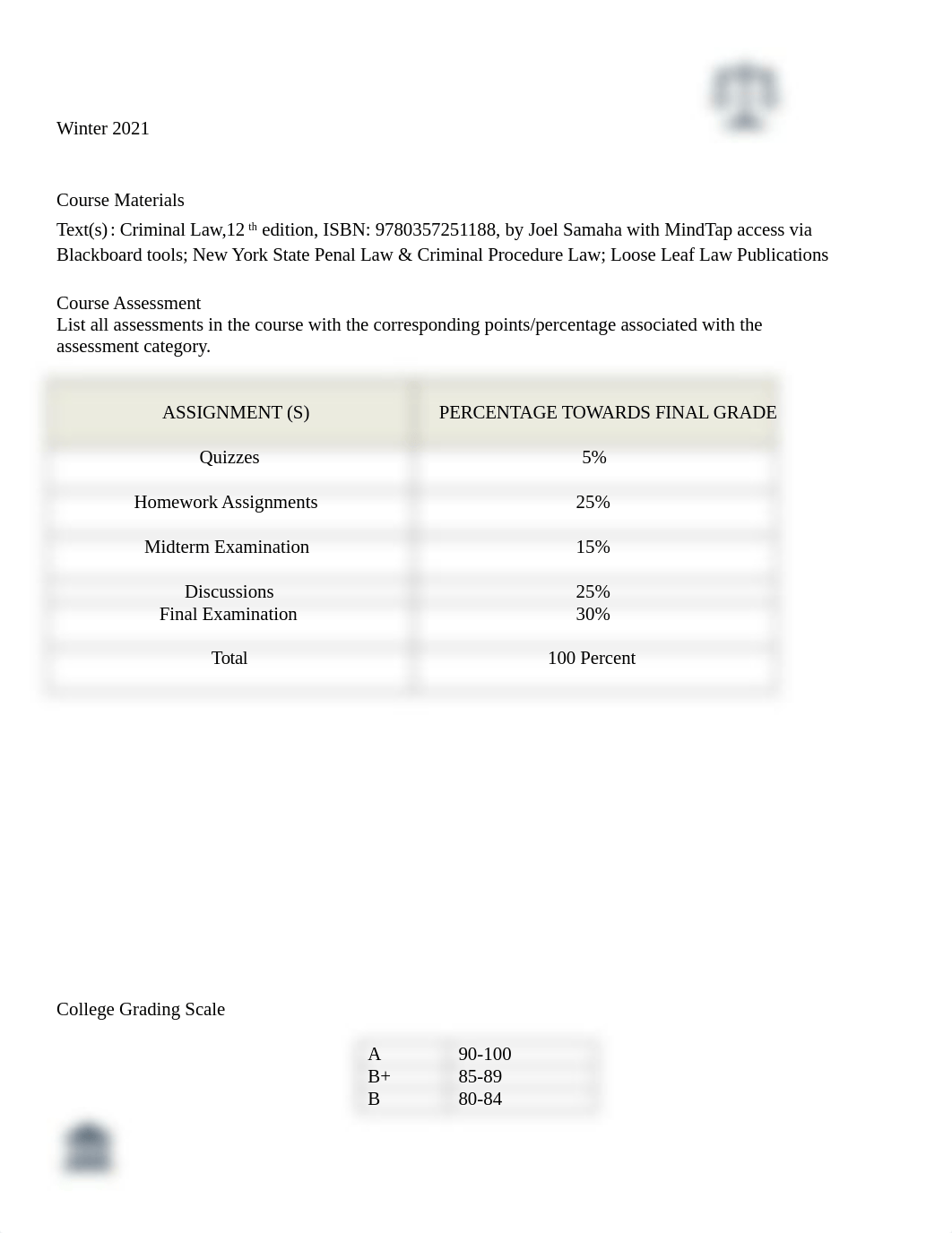 CJ 200 -44  Criminal Law Winter 2021 Syllabus - On- Line (1).docx_dmbut3kl32b_page2