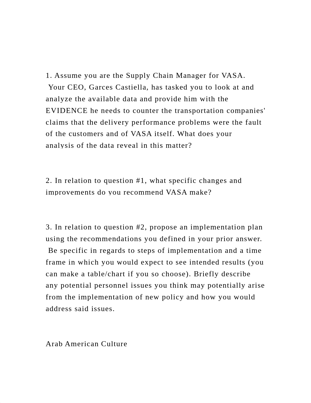 1.  Assume you are the Supply Chain Manager for VASA.  Your CEO,.docx_dmc5exaas31_page2