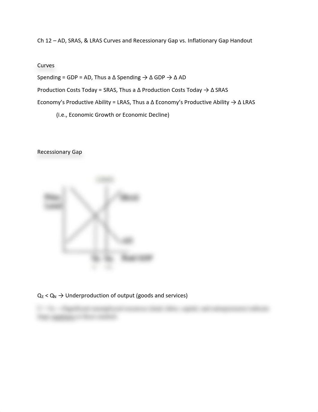 Ch 12 - AD, SRAS, & LRAS Curves and Recessionary Gap vs. Inflationary Gap Handout.pdf_dmd31f4nbau_page1