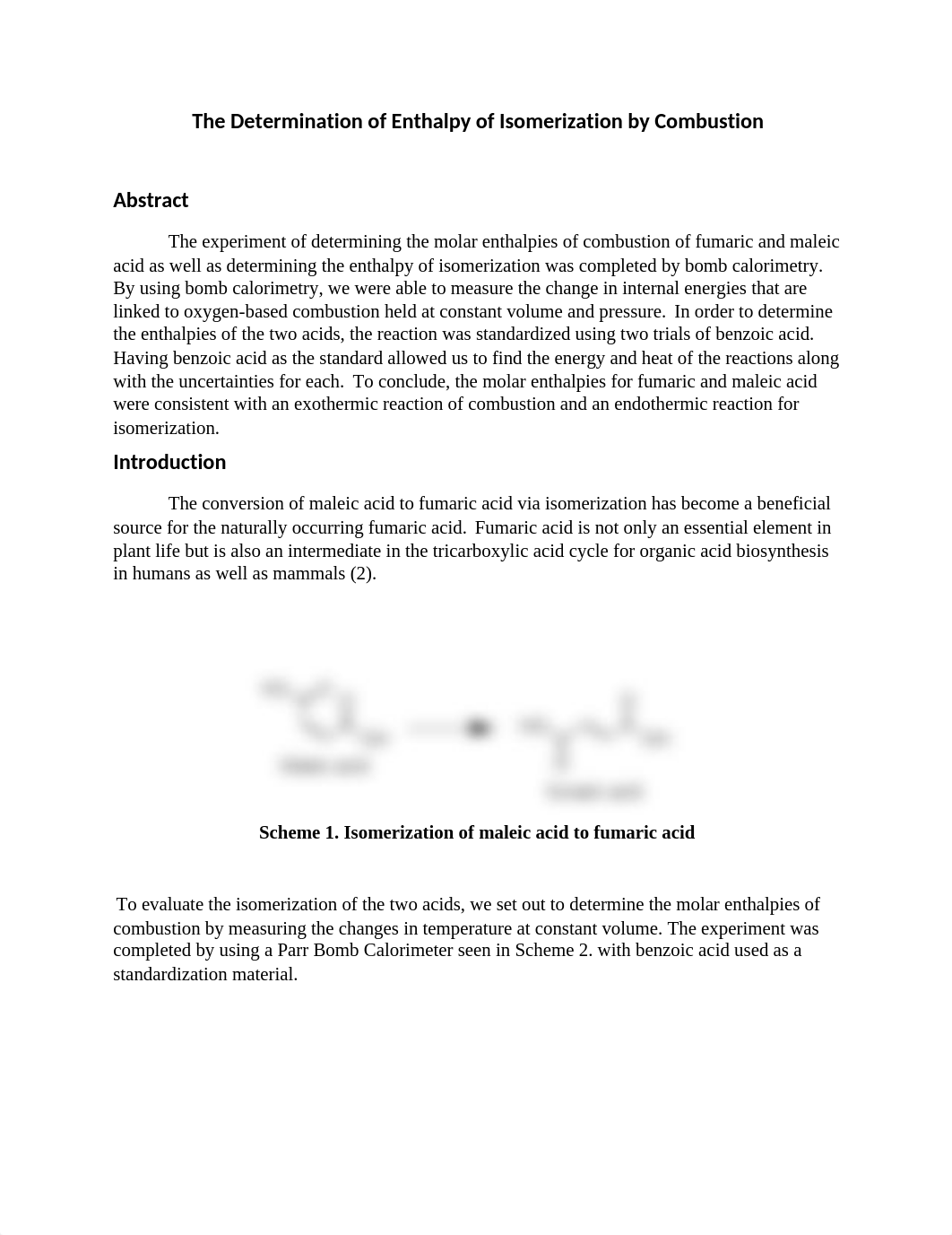 Determination of Enthalpy of Isomerization .docx_dmd77lrbo7z_page1