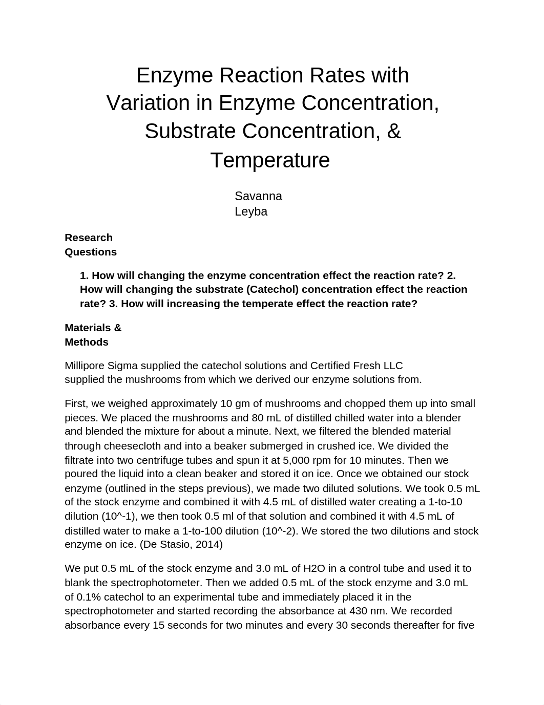 Savanna Leyba Enzyme Reaction Rates Lab Report_dmdhch04f91_page1