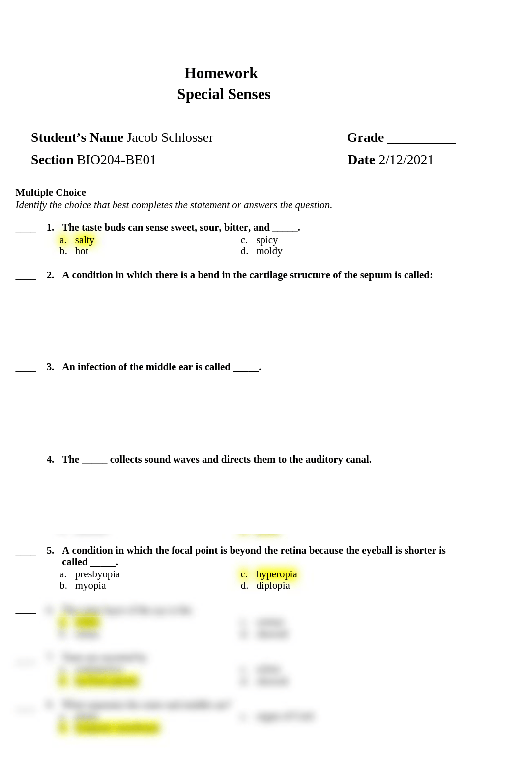 HW Special Senses.docx_dmdo49thhb3_page1