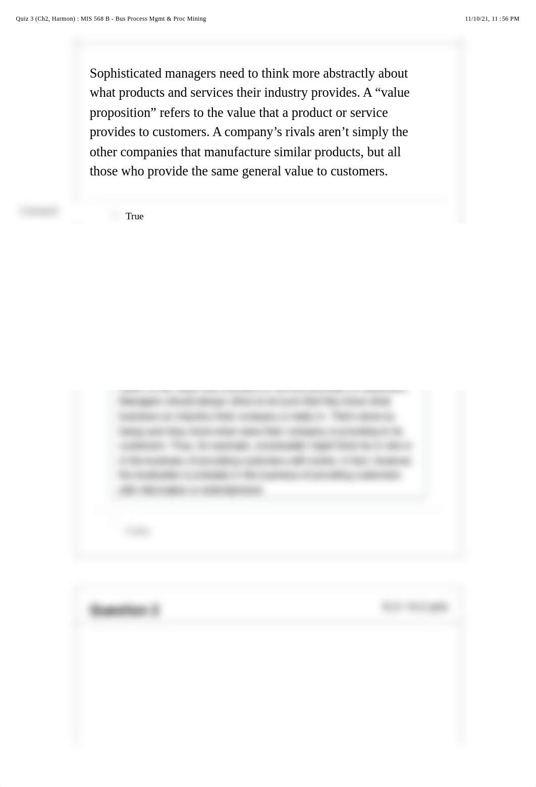 Quiz 3 (Ch2, Harmon) : MIS 568 B - Bus Process Mgmt & Proc Mining p2.pdf_dmds299fbgd_page2