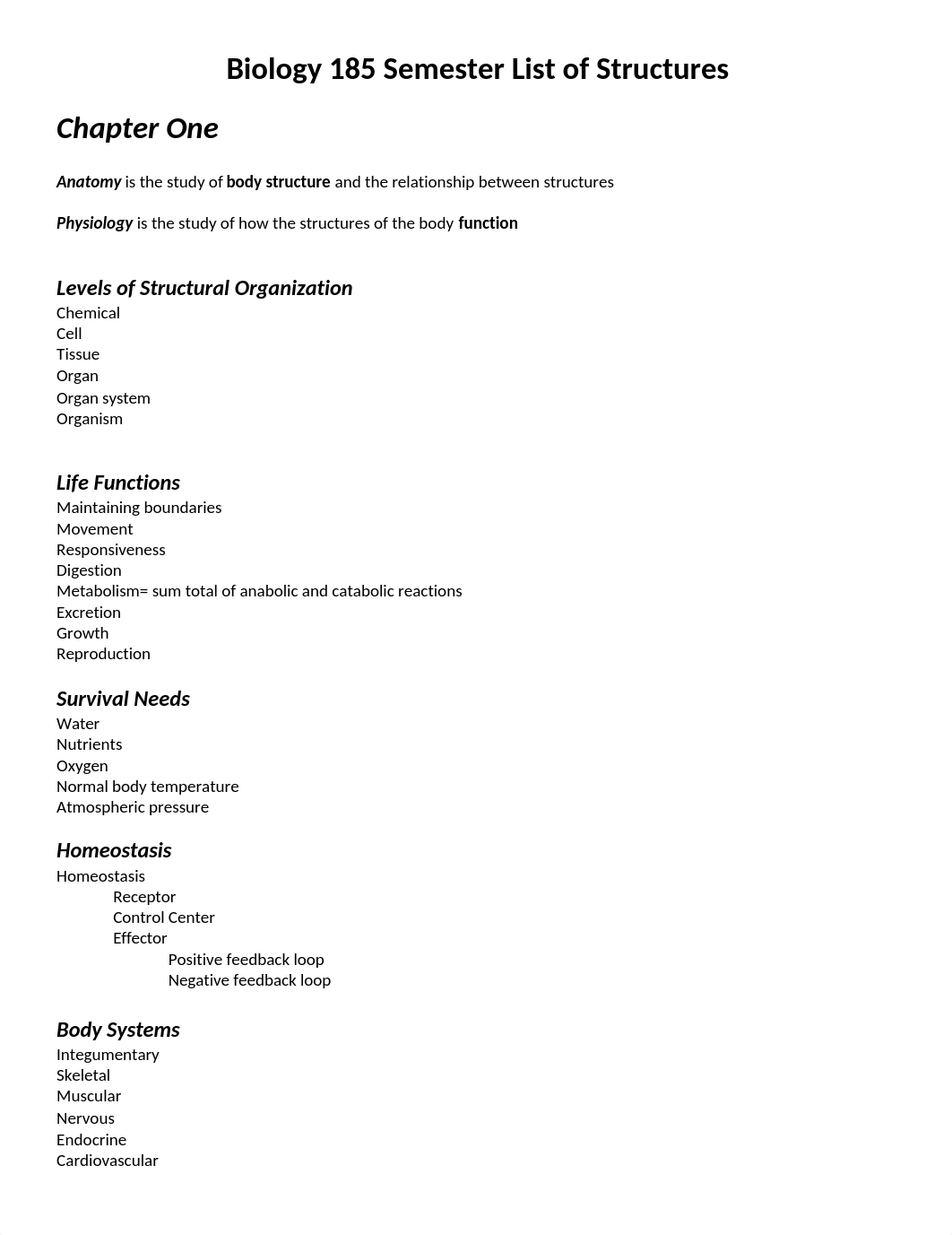 Biology 185 Semester List of Structures2[4122].docx_dmduooi77kj_page1