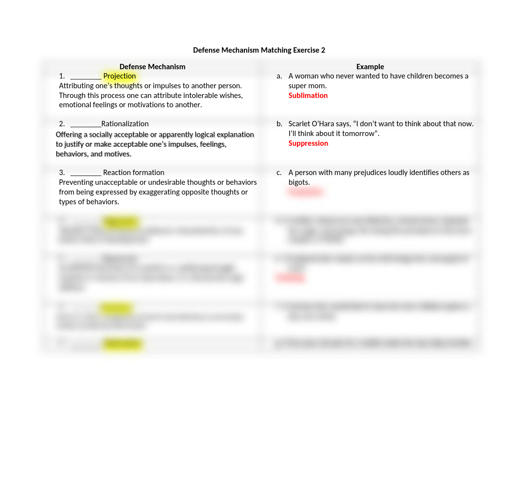 Defense Mechanism Matching Exercise 2_dmdxjx9skz5_page1