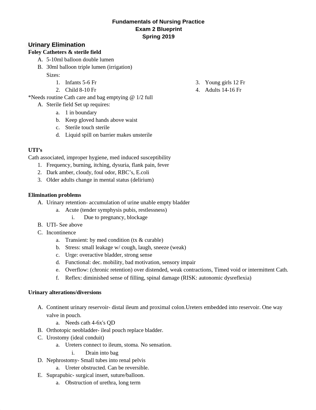 Fundamentals of Nursing Practice Exam 2 Blueprint_dme13noel78_page1