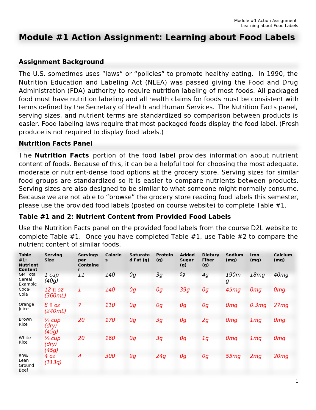 Module #1 Action Assignment_Assignment Document_Learning about Food Labels.docx_dme19e7nklq_page1