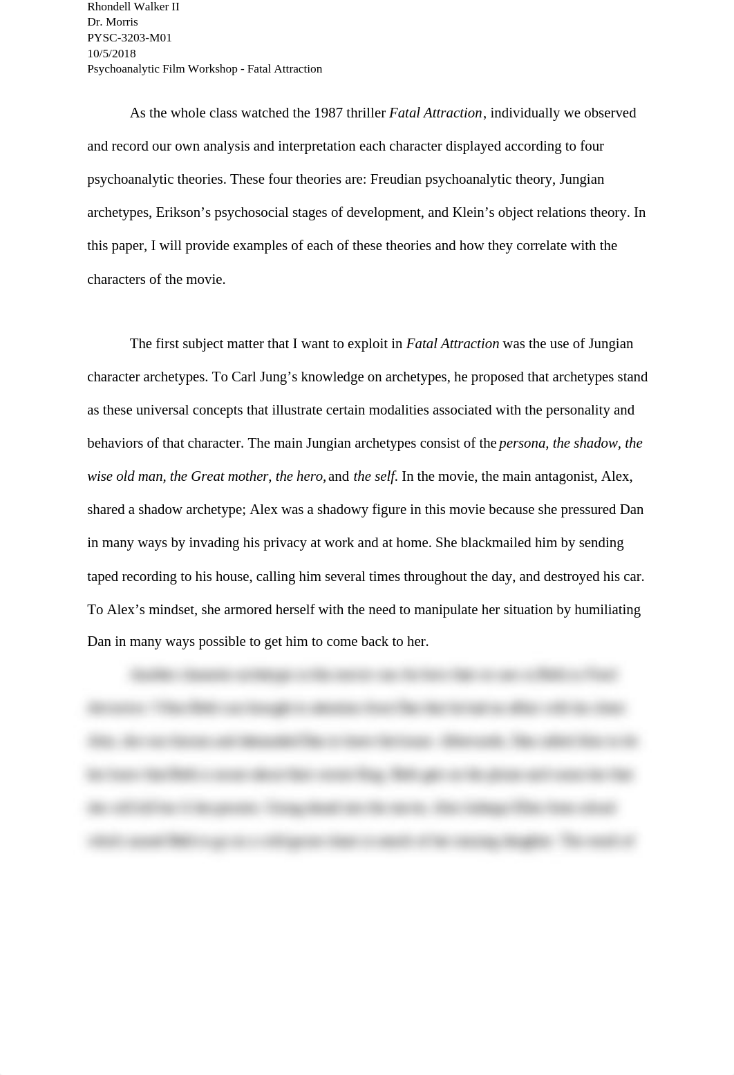 Theories of Personality - Psychoanalytic Film Workshop Paper: Fatal Attraction_dme7gqe15uc_page1