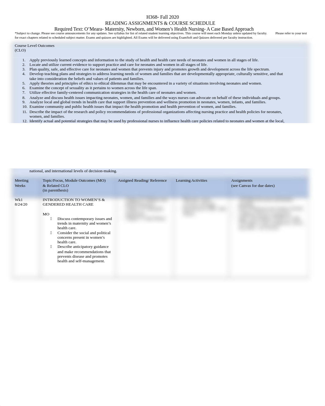 H368-FA20-Course Schedule and Alignment (1).docx_dmebhc5xur3_page1