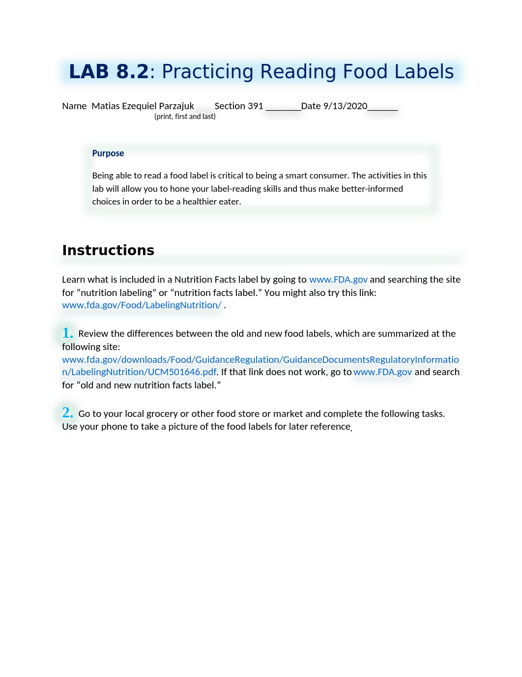 Lab 8.2 Practicing Reading Food Labels.docx_dmedtmvhj9d_page1