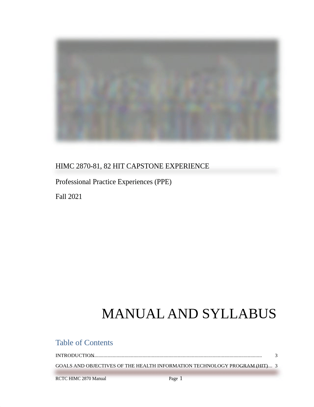 HIMC 2870 Fall 2021 HIT Capstone Manual and Syllabus.docx_dmetn9183t2_page1