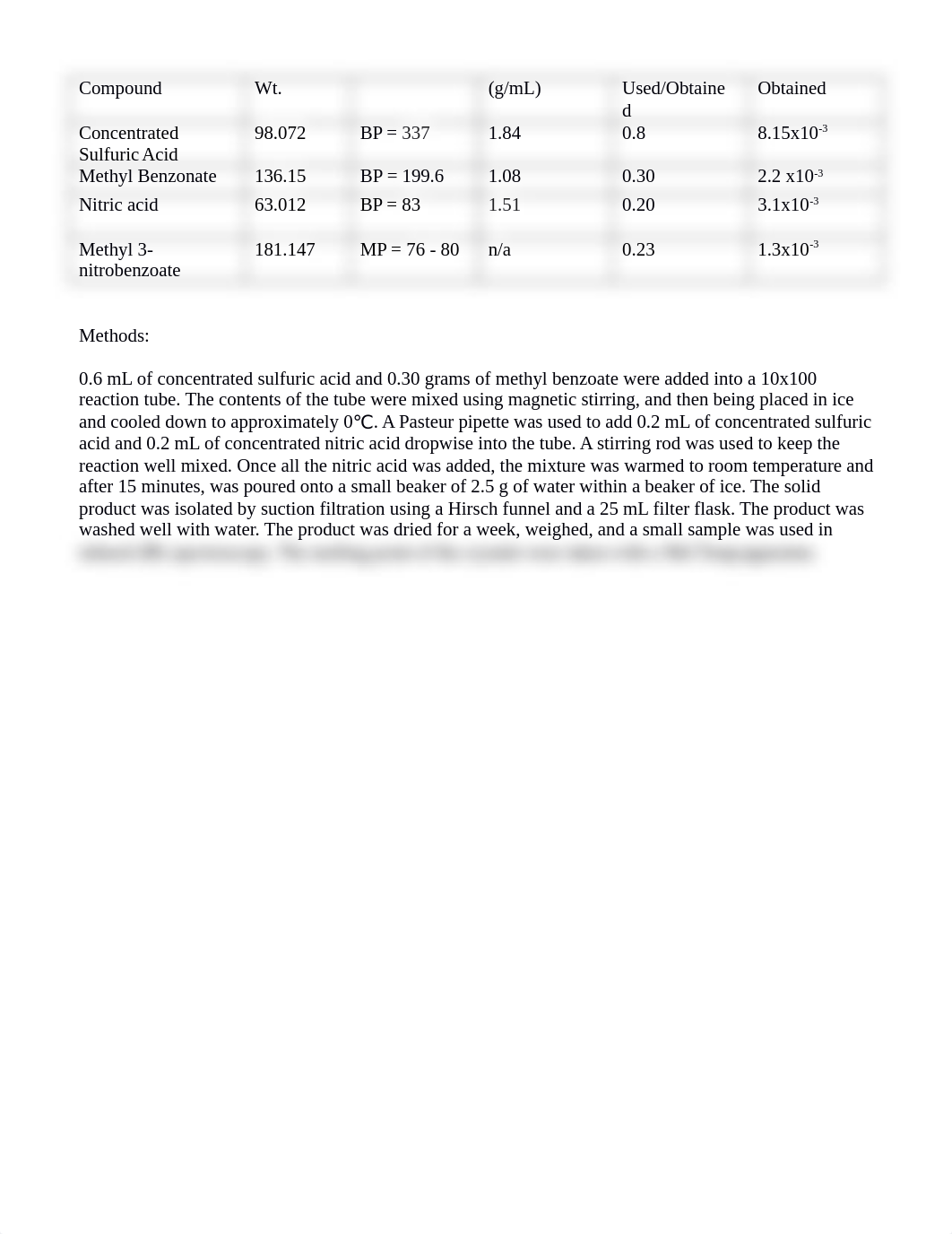 Nitration of Methyl Benzonate Lab.docx_dmf7afsgri0_page2