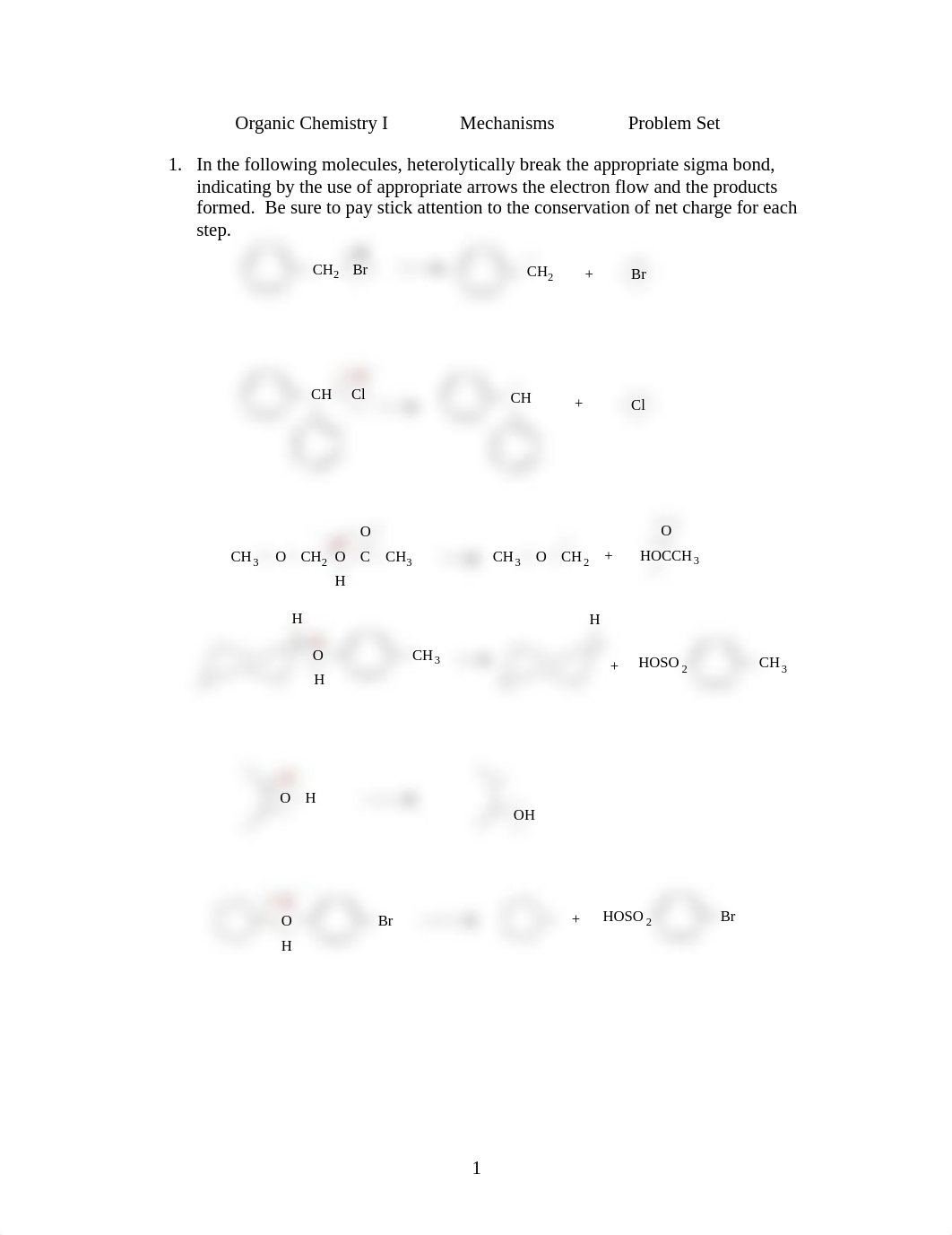 Organic Chemistry I Mechanisms Problem Set Answer Key_dmff2r8i1n2_page1