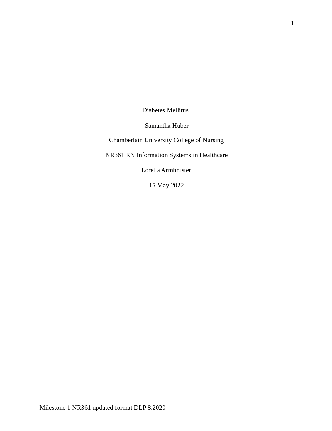 Huber NR361 Milestone 1.docx_dmfjdpdc3wm_page1