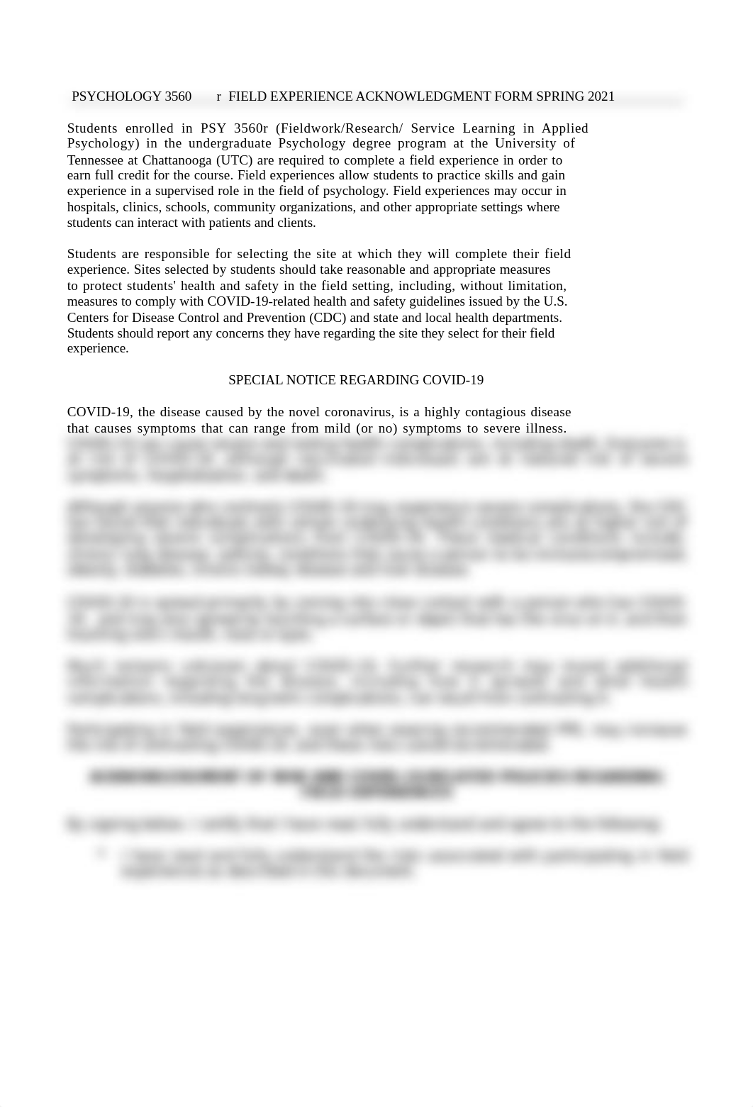 Field Experiences Risk Acknowledgment Form(Psychology Practicum)Spring 2022 Erica Johnson.docx_dmfkykg037t_page1