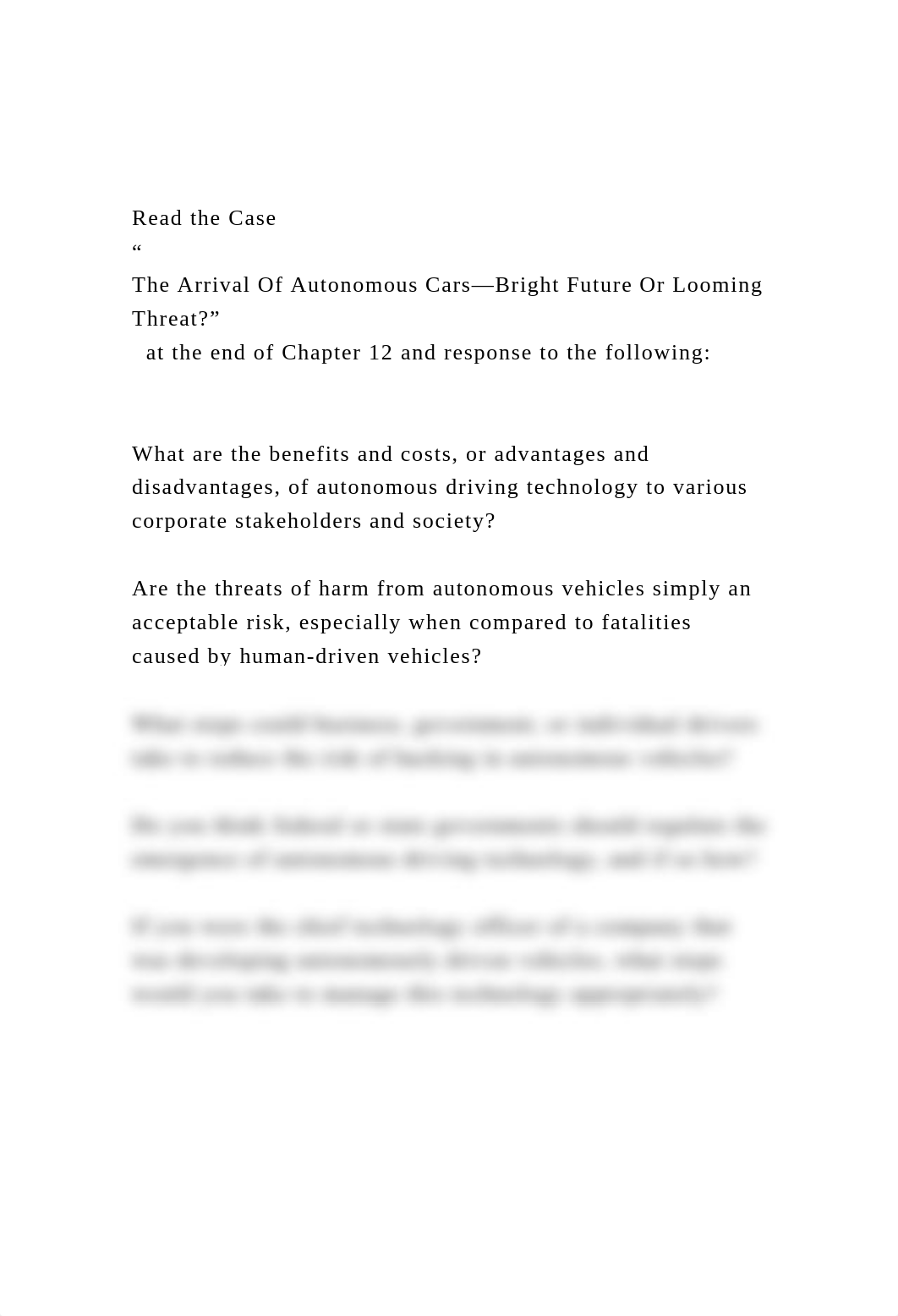 Read the Case The Arrival Of Autonomous Cars—Bright Future .docx_dmg2jkv763l_page2