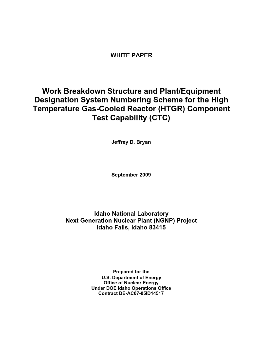 Work Breakdown Structure and Plant-Equipment Designation System Numbering Scheme for the Hight Tempe_dmgd946ms9c_page3