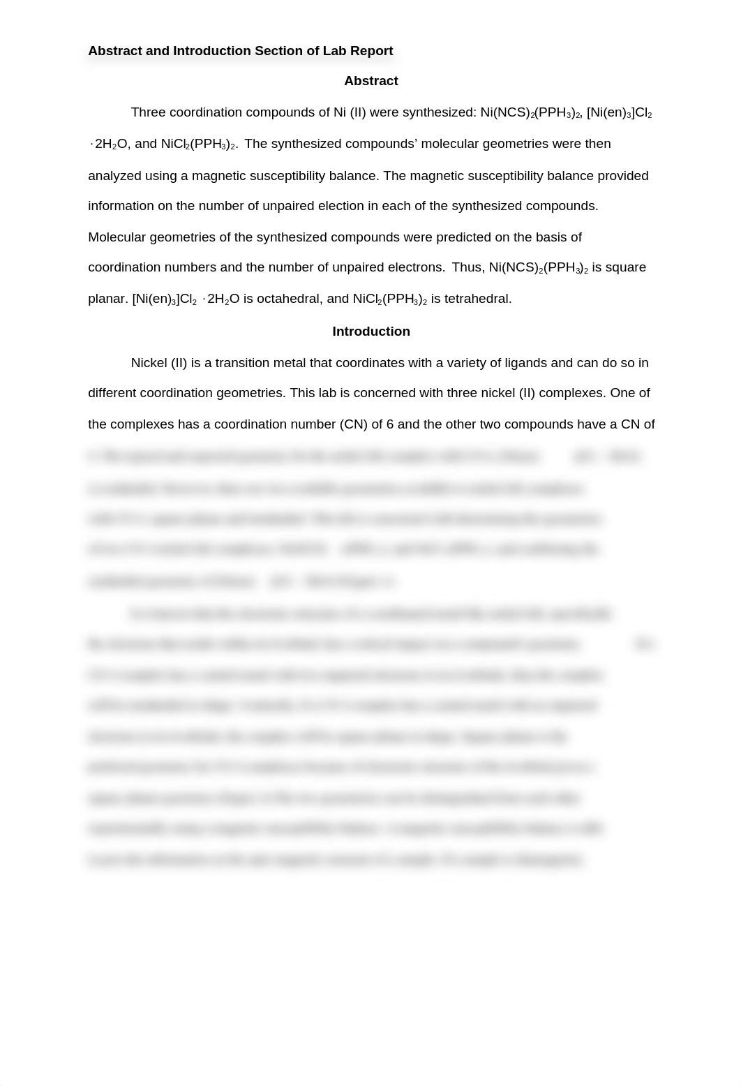 Abstract and Introduction Section of Nickel Lab Report_dmgm7cpn04w_page1