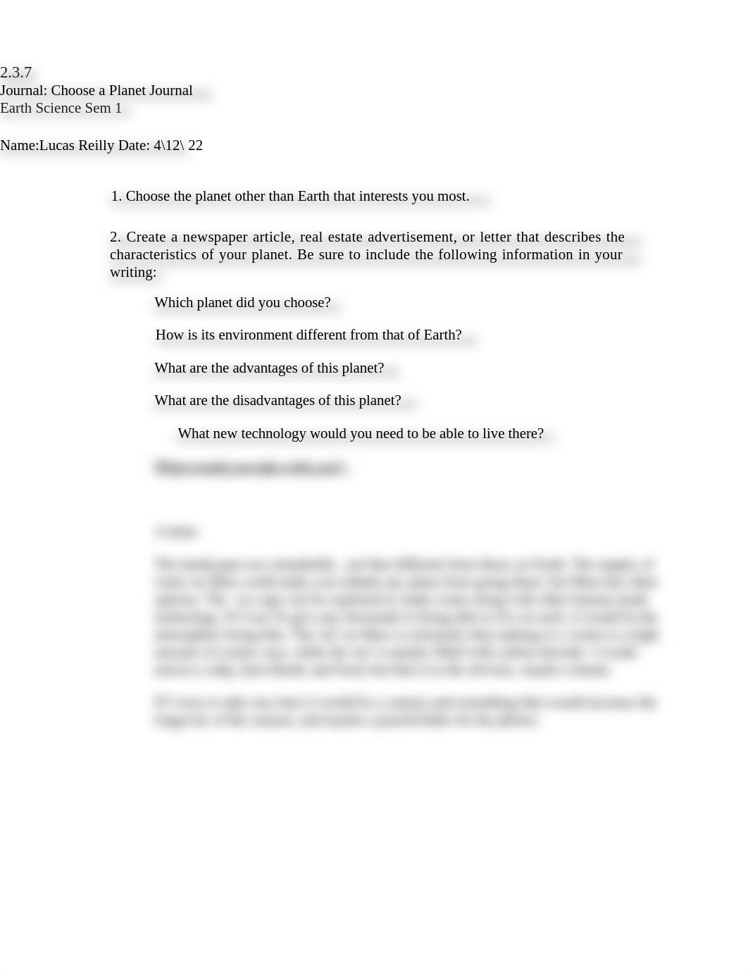2.3.7 Journal - Choose a Planet (Journal).docx_dmgytnejwo3_page1