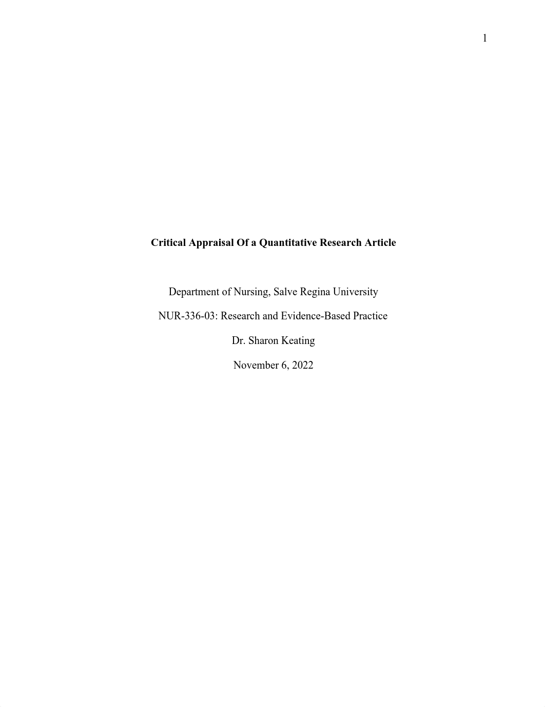 Critical Appraisal Of a Quantitative Research Article .pdf_dmhj567ilu0_page1