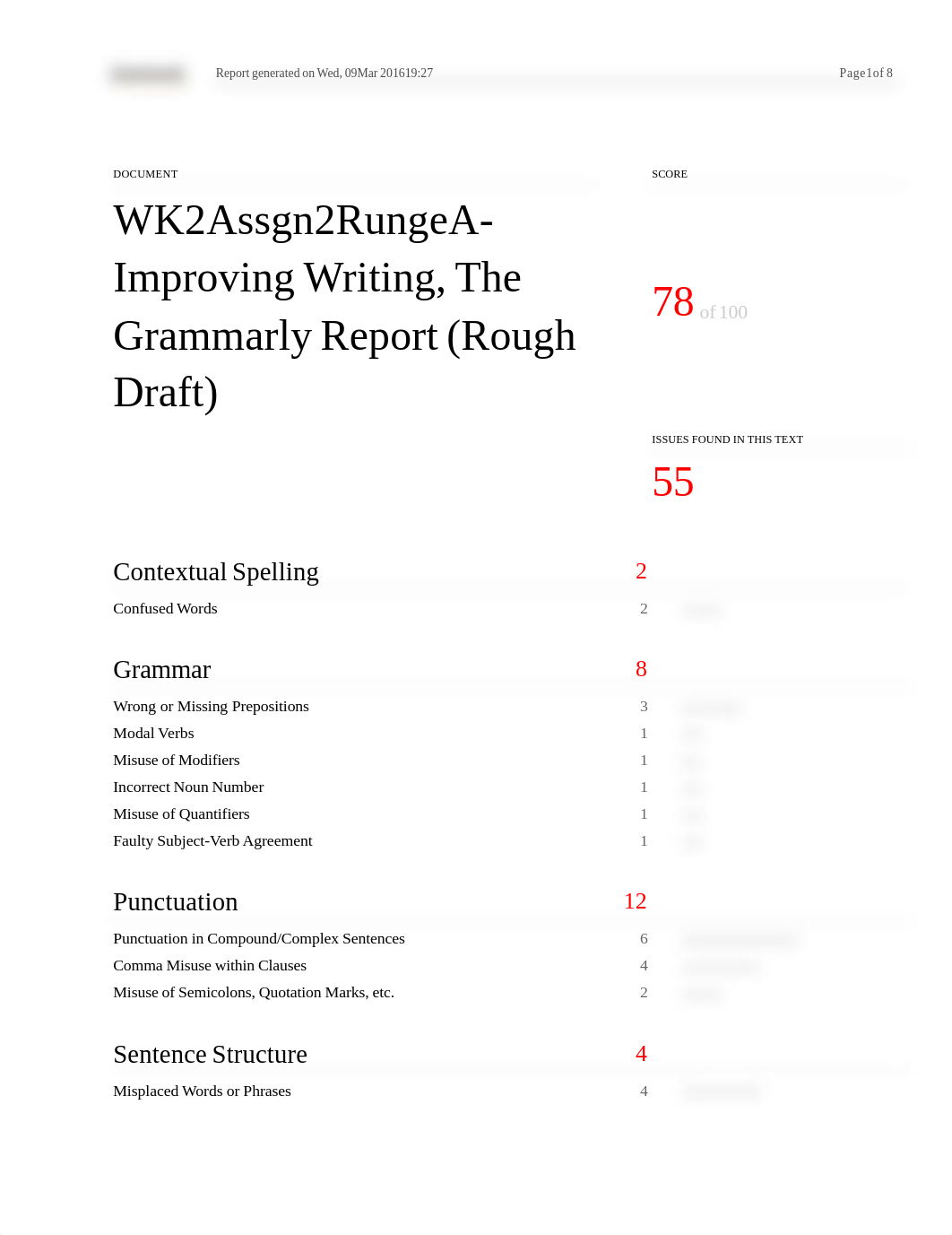 WK2Assgn2RungeA- Grammerly Report_dmi39jjk5y8_page1