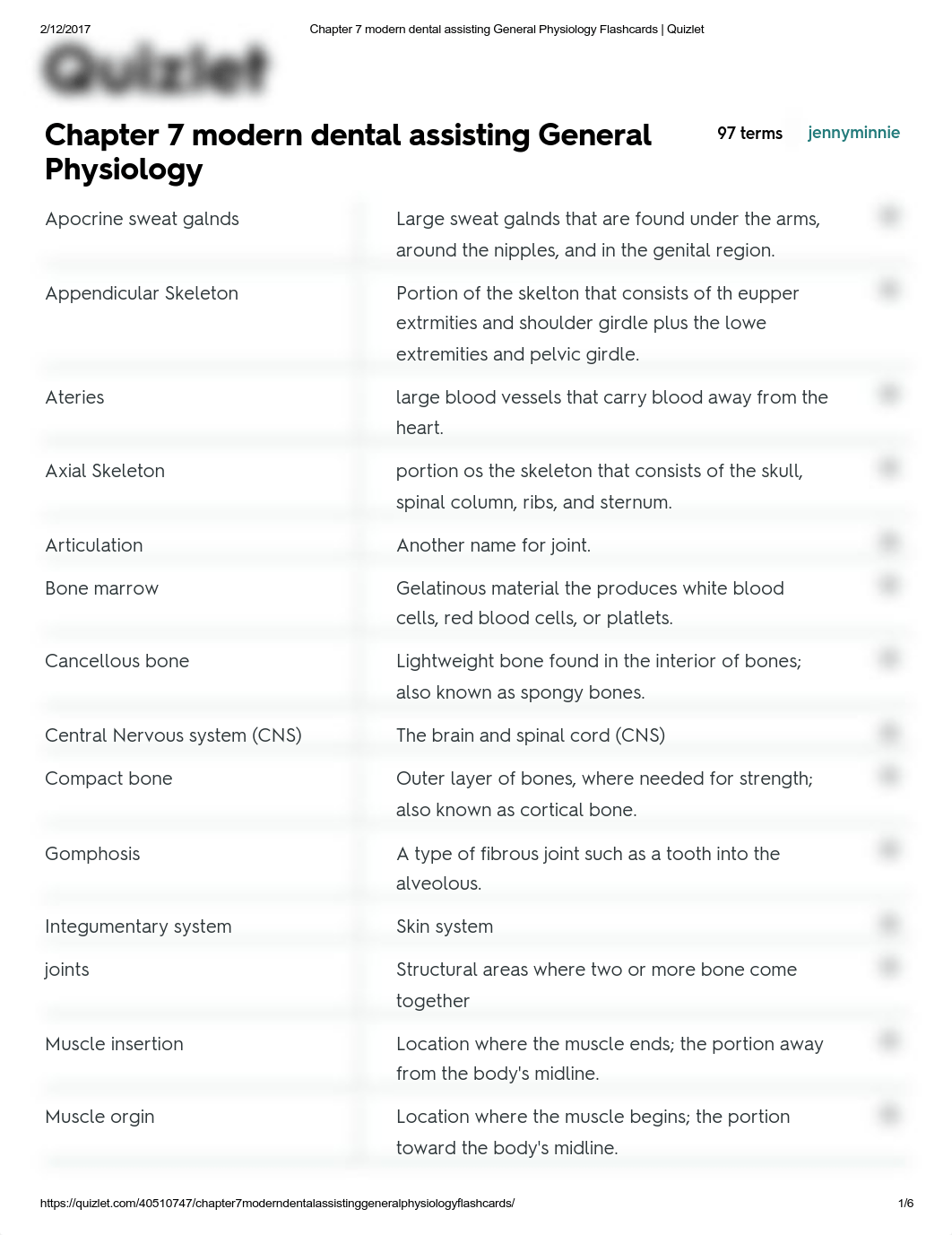 Chapter 7 modern dental assisting General Physiology Flashcards _ Quizlet_dmi54vp7hzz_page1