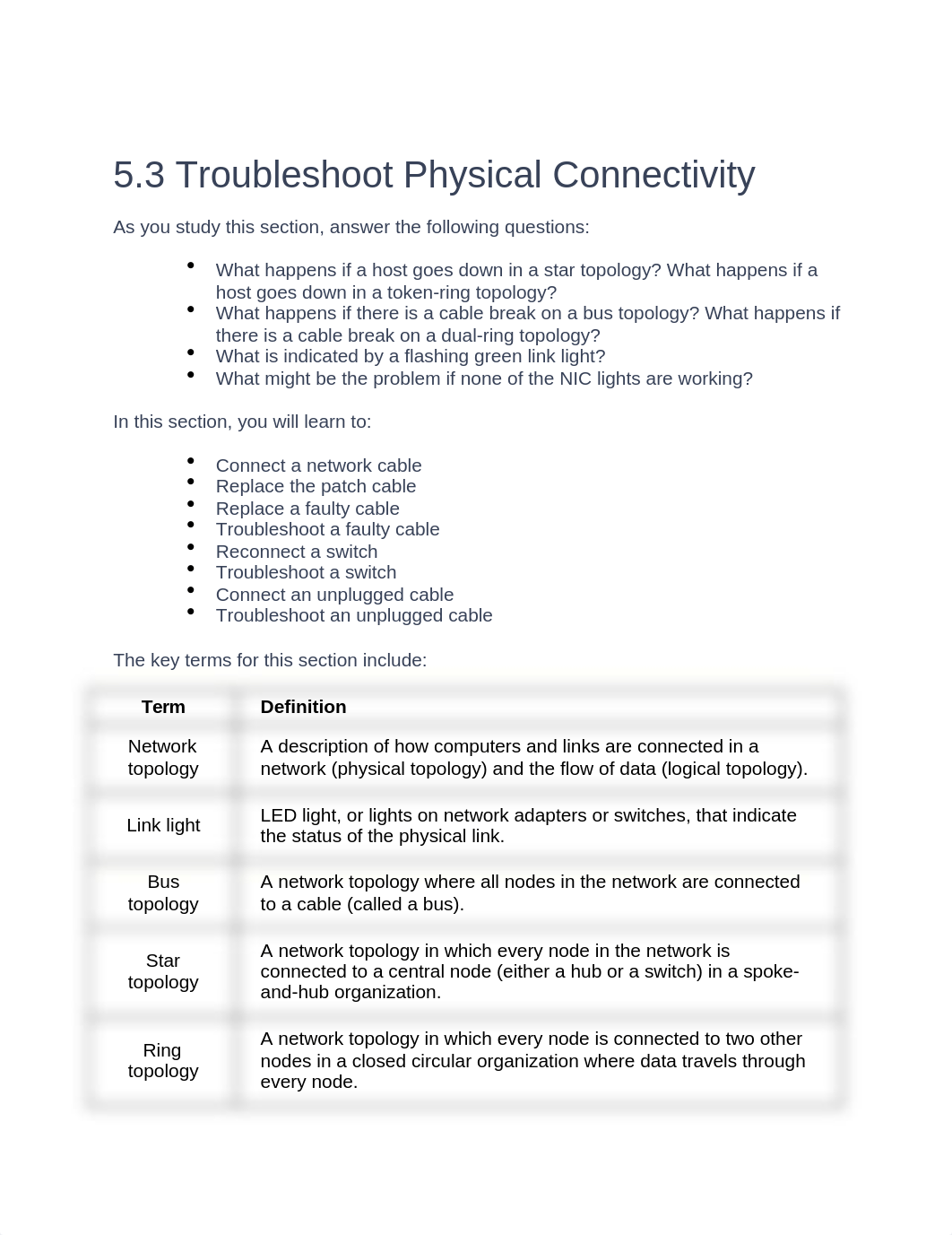 5.3 Troubleshoot Physical Connectivity.docx_dmi8yx2tl9h_page1