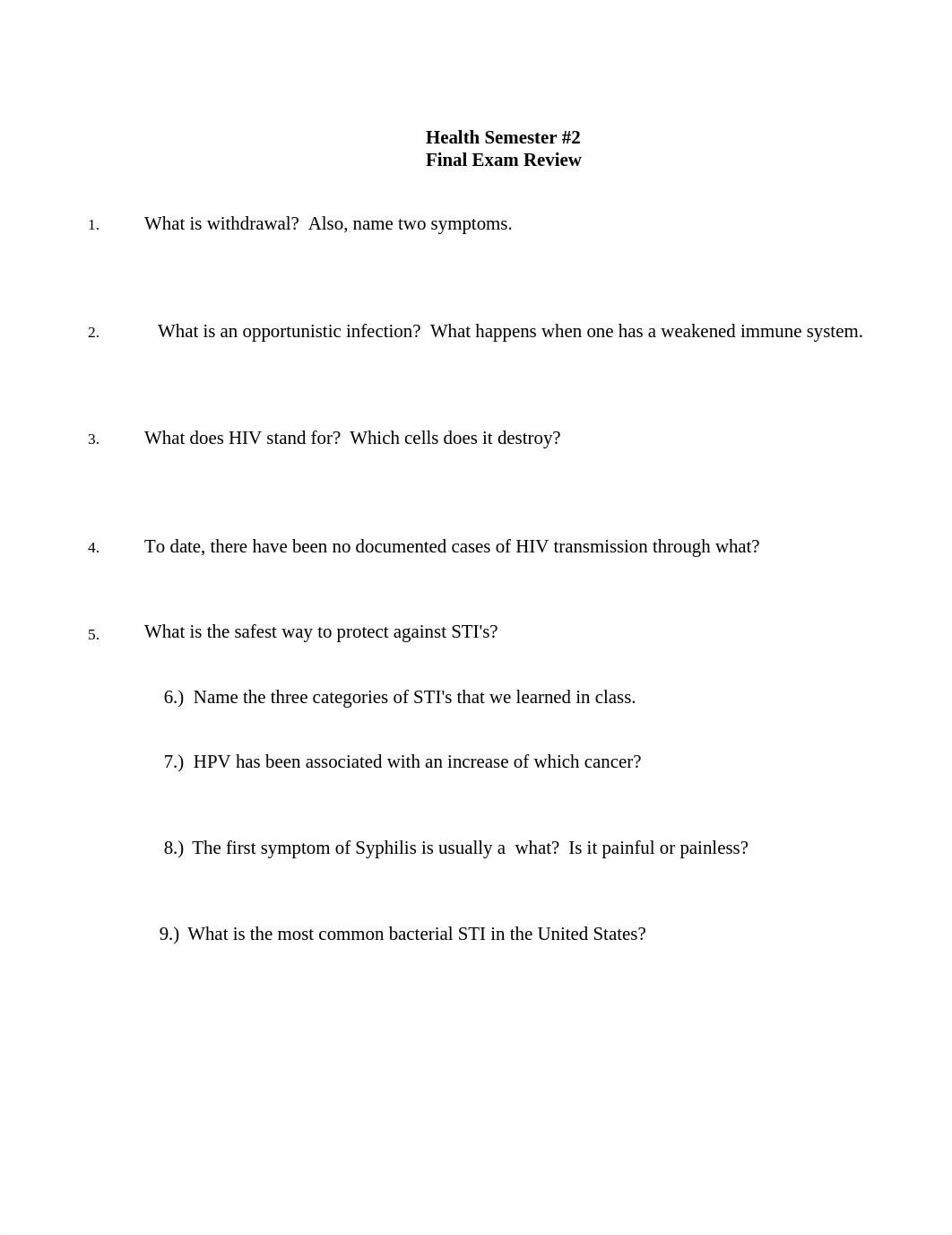 Health 2nd Semester  Final Exam Study Guide.docx_dmijyqe028h_page1