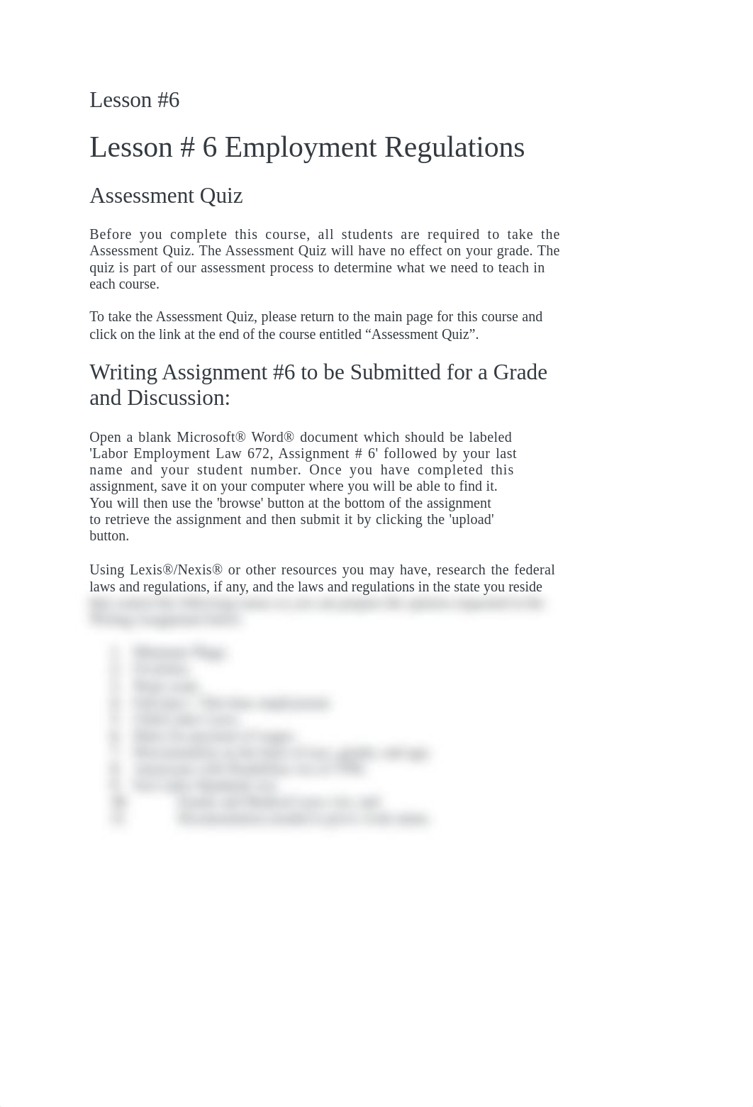 'Labor Employment Law 672, Assignment # 6' .docx_dmiuo3podan_page1