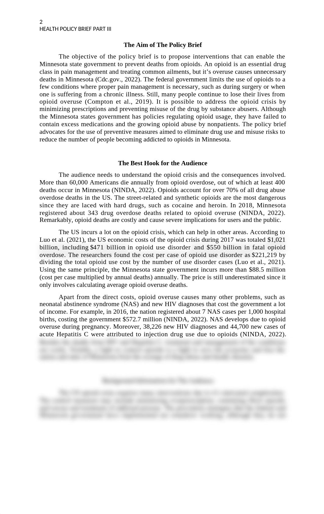 Part 3 Health Policy Brief Part III opioid use in minnesota.docx_dmiyram3vjw_page2