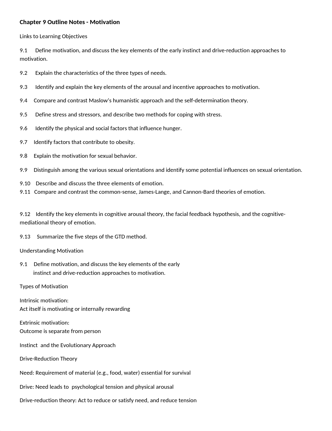 Chapter 9 Outline Notes psychology.docx_dmj95k7rhtd_page1