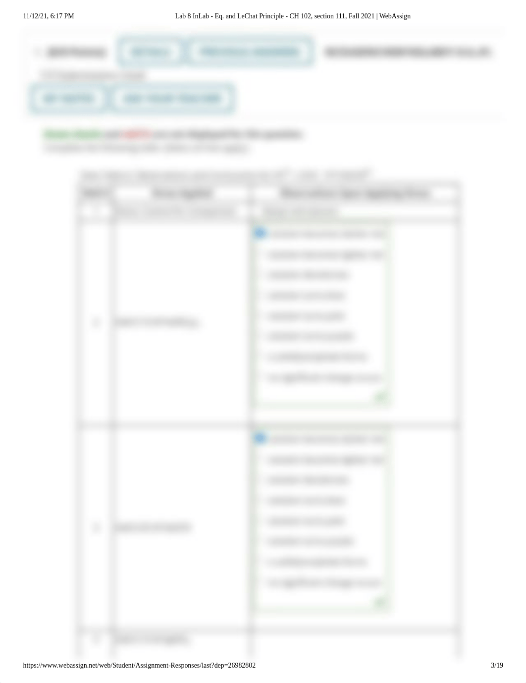 Lab 8 InLab - Eq. and LeChat Principle - CH 102, section 111, Fall 2021 _ WebAssign.pdf_dmjdv4w6zhm_page1