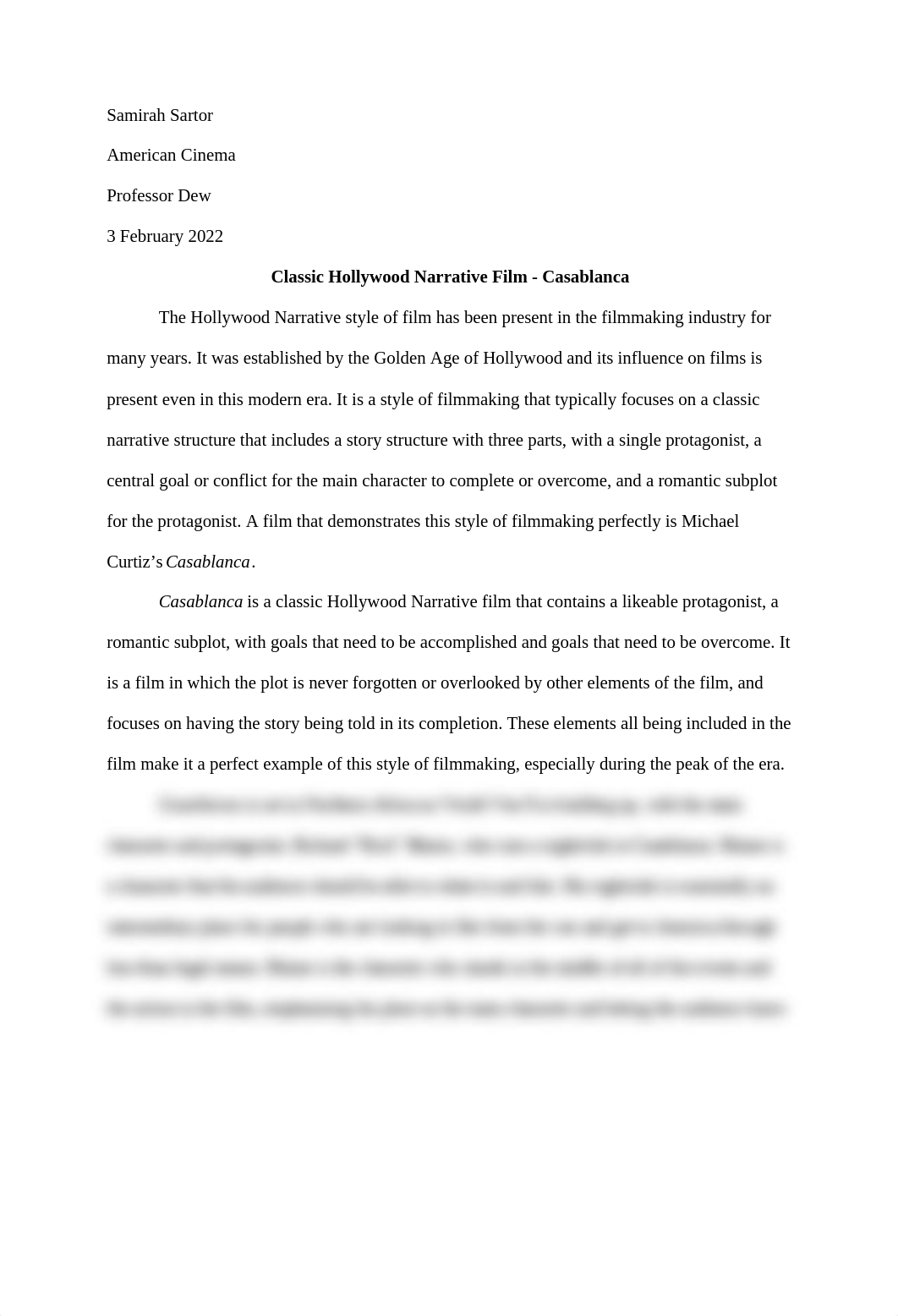 Classic Hollywood Narrative Film - Casablanca.docx_dmjhvhu02ve_page1