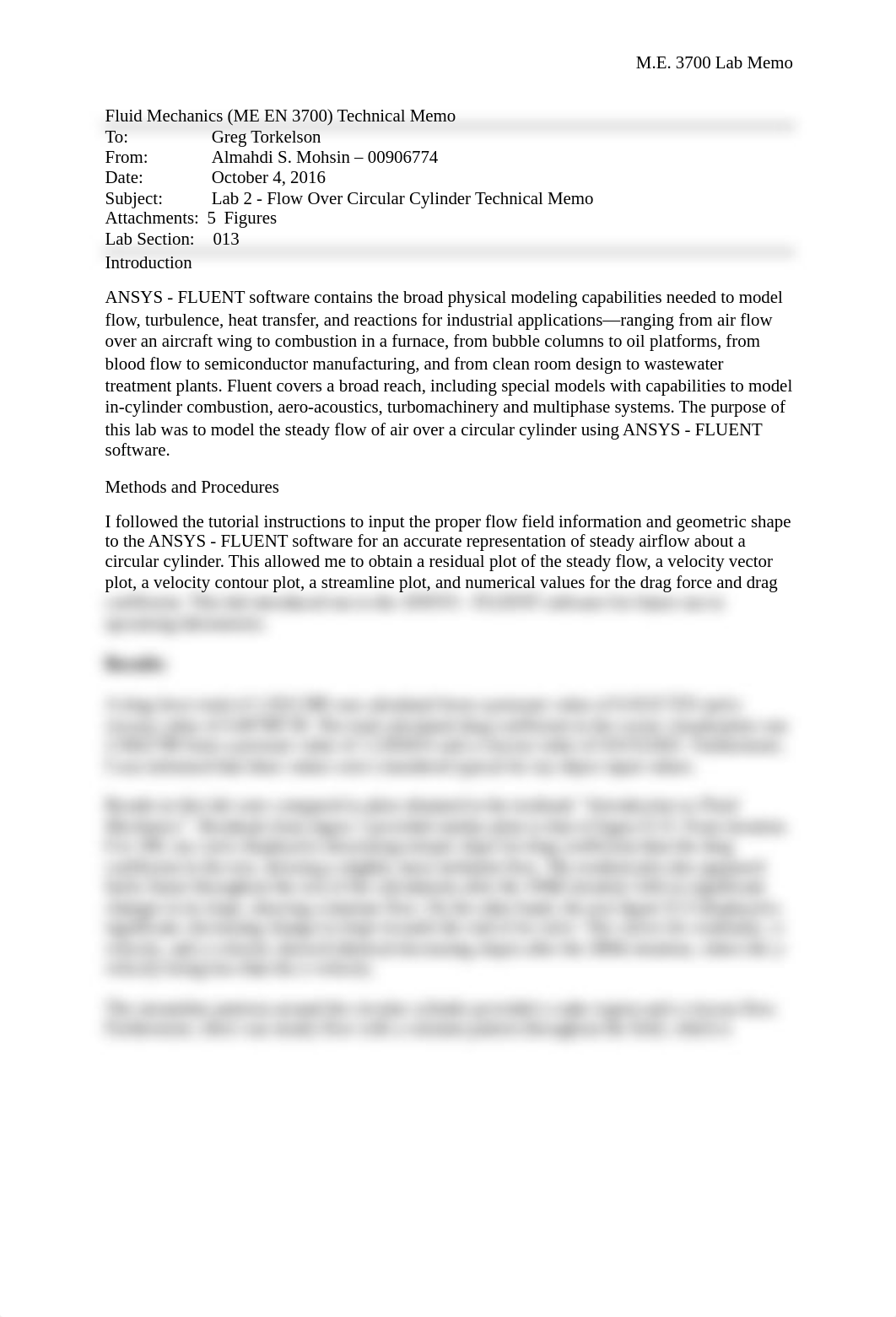 Lab 2 - Flow Over Circular Cylinder Technical Memo_dmjik537vga_page1