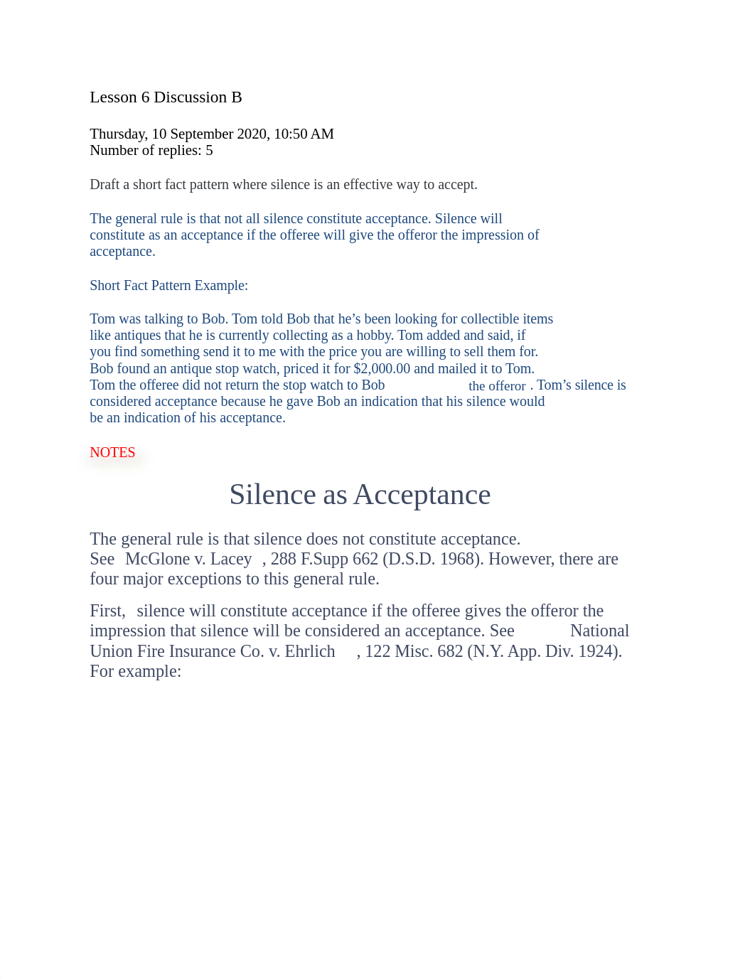 CH Contract 616 Lesson 6 Discussion B silence constitute acceptance.docx_dmjm2d60hko_page1