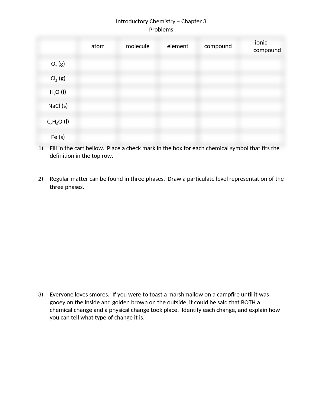 Intro Chemistry - Problems - Chapter 3.docx_dmjtfnb0zz1_page1