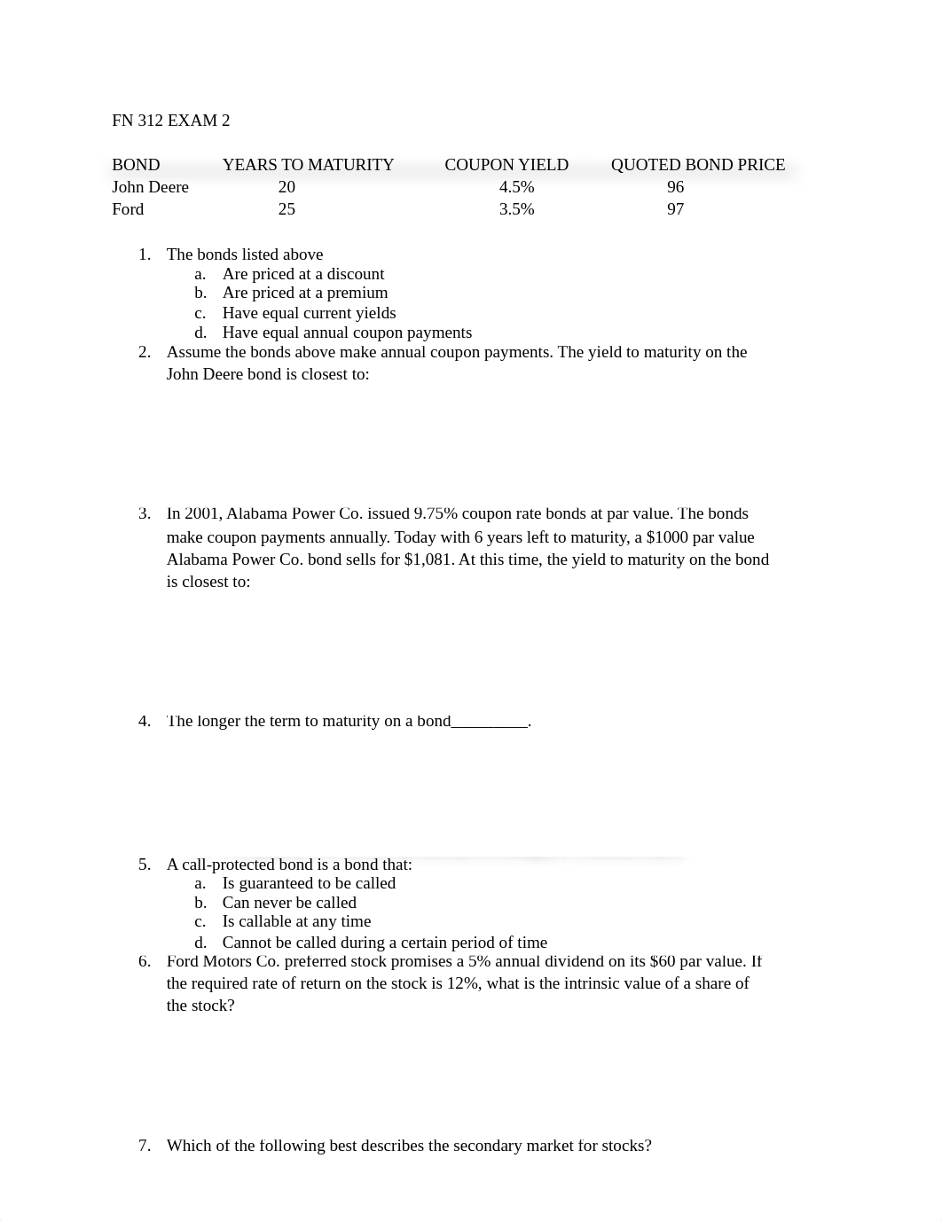 FN 312 Exam 2 Study Guide_dmk2sg3r35g_page1