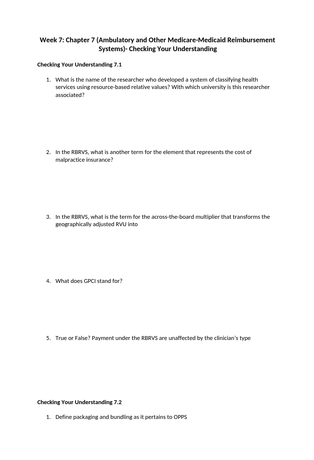 Chapter 7 (Ambulatory and medicare-Medicaid Reimbursement Systems)- Checking Your Understanding.docx_dmk88t6n038_page1