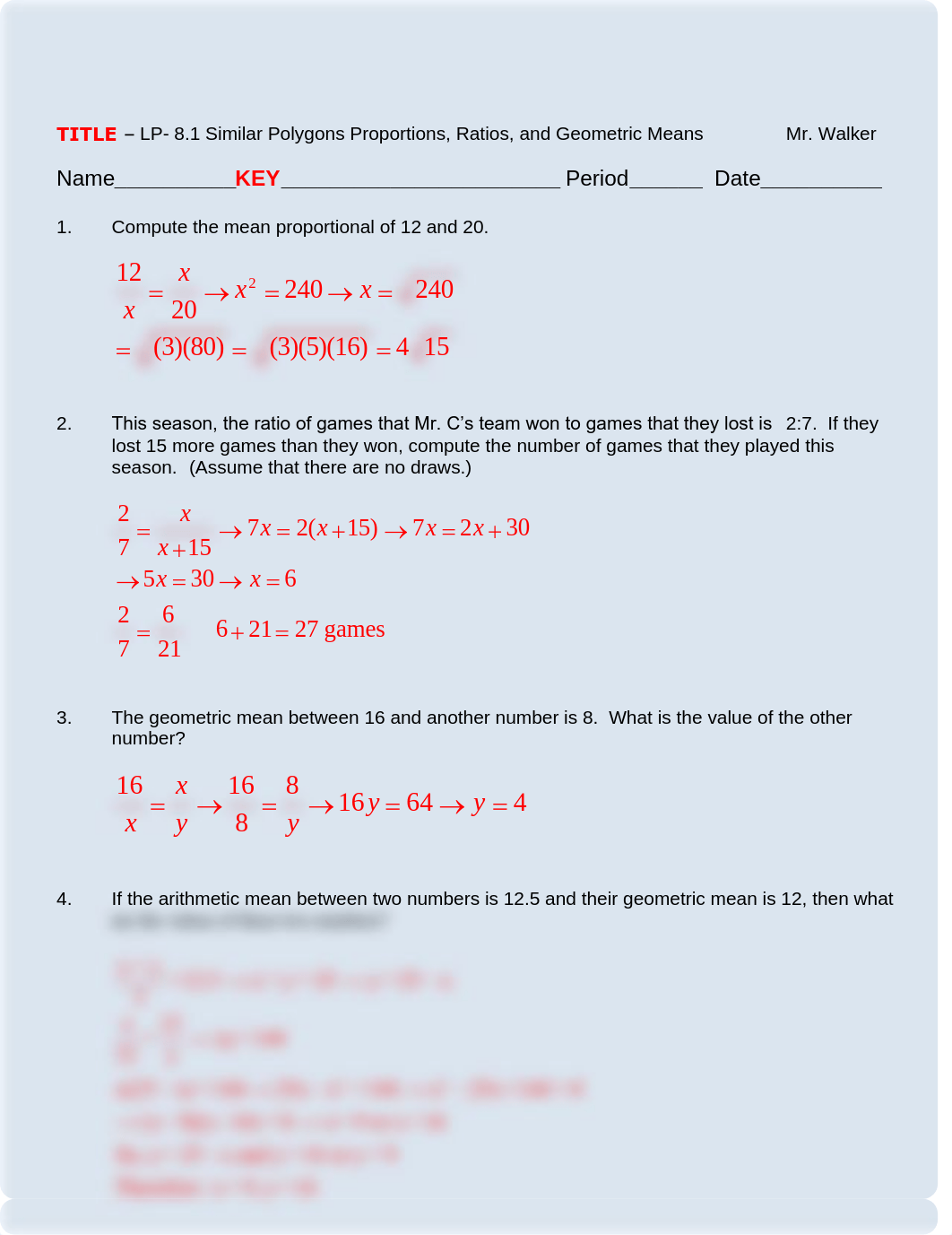 LP-8.1 Similar Polygons-Ratios - Revised - V2 - Worksheet 8.1 - KEY.1581411536.pdf_dmknn4m33zu_page1