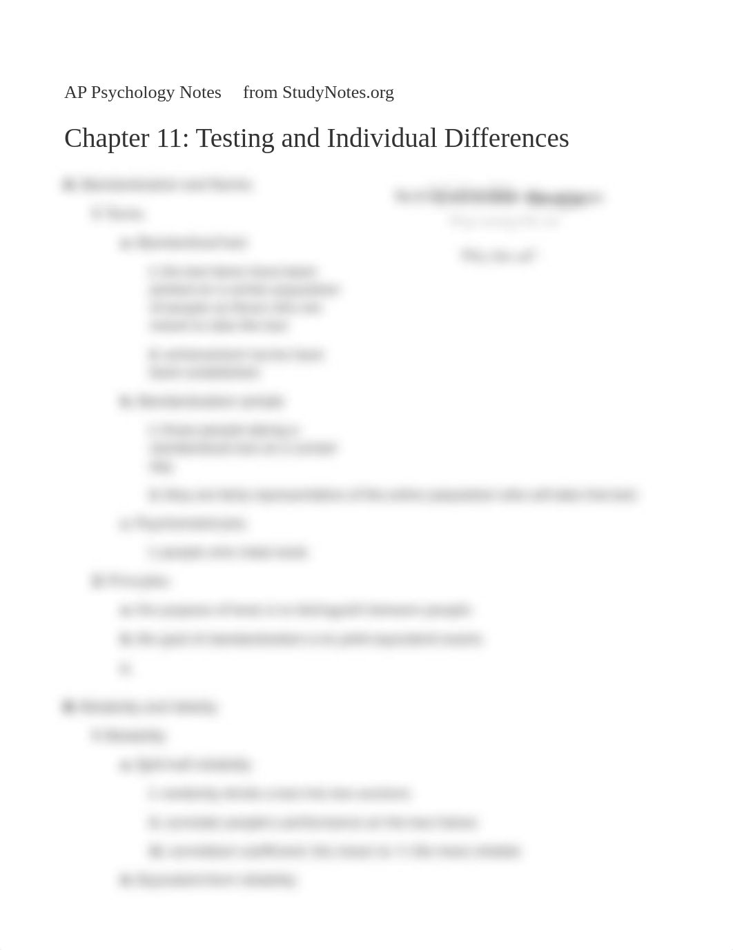 Chapter 11_ Testing and Individual Differences - AP Psychology Chapter Outlines - Study Notes.pdf_dml1zxidqin_page1